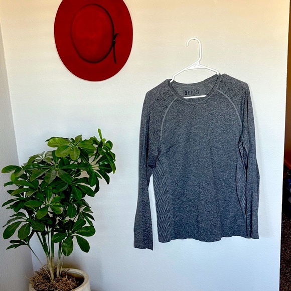 Figs Heather Gray Technical Collection Salta Long Sleeve Tee Underscrub NWOT - Picture 1 of 5